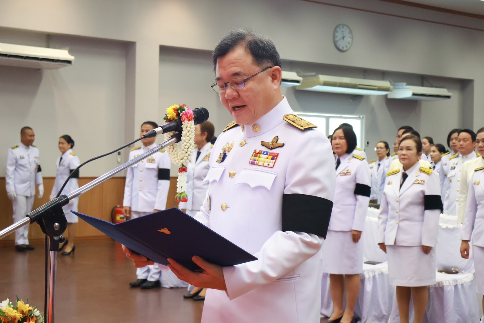 🦇พช. ซำสูง: ร่วมพิธีมอบลายผ้าพระราชทาน “ลายขอสมเด็จฯ - เจ้าฟ้าฯ” และ “บุปผาบรรรณราชินีนารถ” เพื่อขับเคลื่อนภูมิปัญญาผ้าไทยสู่สากล